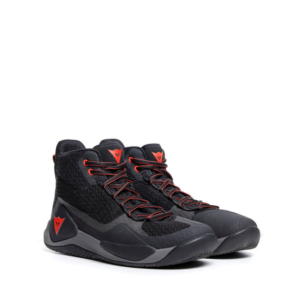 Dainese Atipica Air 2 Shoes Black/Red-Fluorescent Size - 47 - Bull Strap
