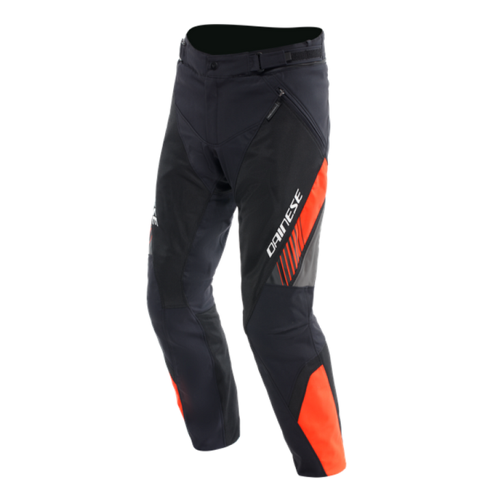 Dainese Drake 2 Air Absoluteshell Pants Black/Red Fluorescent Size - 52 - Bull Strap