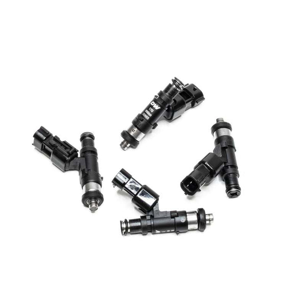 DeatschWerks 02-14 WRX / 07-15 STi / 07-12 LGT EJ20/EJ25 650cc Top Feed Injectors - Set of 4 - Bull Strap