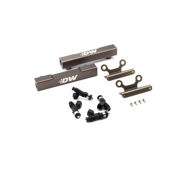DeatschWerks 02+ Subaru WRX / 07+ STI/LGT Top Feed Fuel Rail Upgrade Kit w/ 1000cc Injectors - Bull Strap