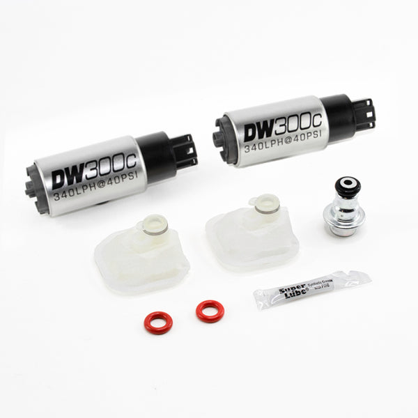 DeatschWerks 09-15 Cadillac CTS-V DW300c (2) 340 LPH In-Tank Fuel Pumps w/ Install Kit - Bull Strap