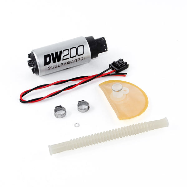 DeatschWerks 09+ Nissan 370Z / 08+ Infiniti G37 DW200 255 LPH In-Tank Fuel Pump w/ Install Kit - Bull Strap