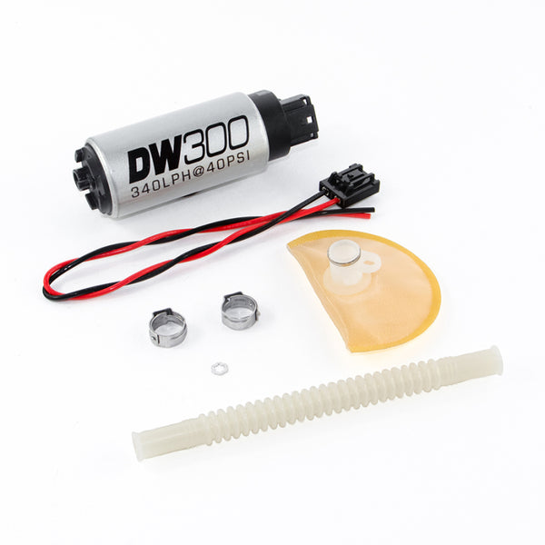 DeatschWerks 09+ Nissan 370Z / 08+ Infiniti G37 DW300 340 LPH In-Tank Fuel Pump w/ Install Kit - Bull Strap