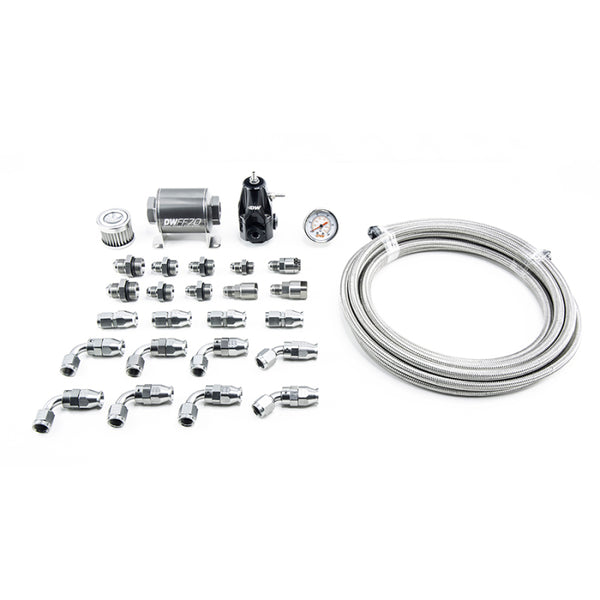 DeatschWerks 10-15 Chevy Camaro X2 Series Pump Module -6AN PTFE Plumbing Kit - Bull Strap