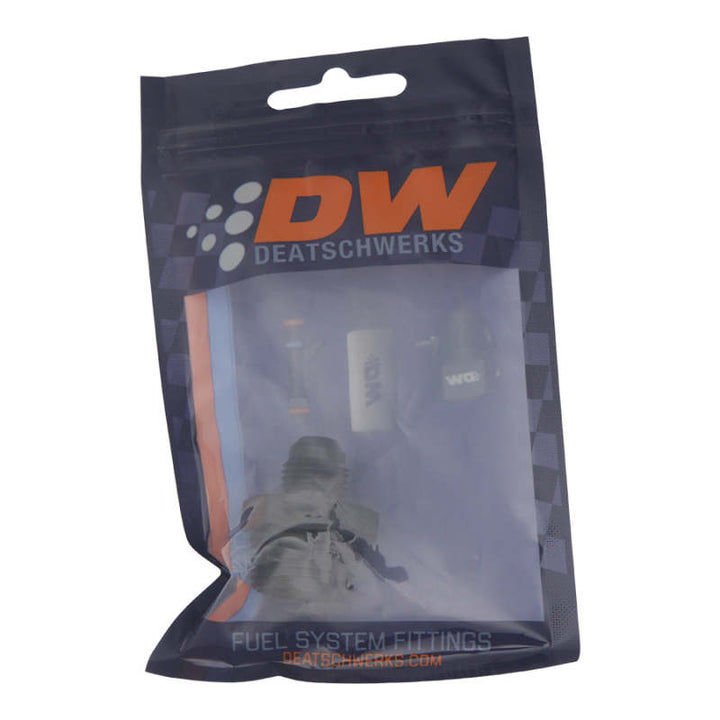 DeatschWerks 10AN ORB Male to 6AN Male Flare Adapter (Incl O-Ring) - Anodized Matte Black - Bull Strap