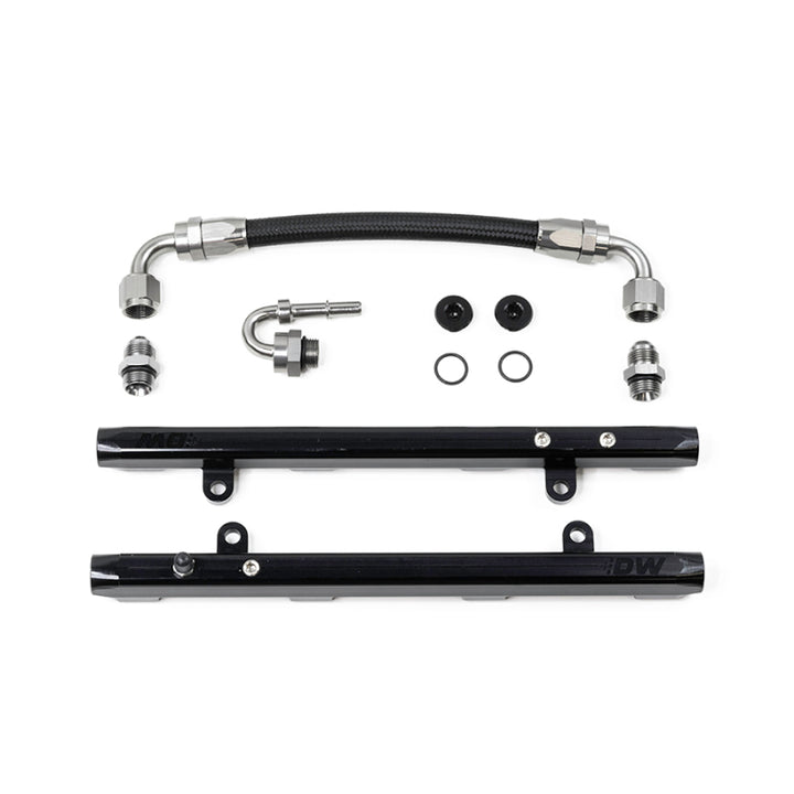 DeatschWerks 11-17 Ford Mustang / F-150 Coyote 5.0 V8 Fuel Rails w/ Crossover - Bull Strap