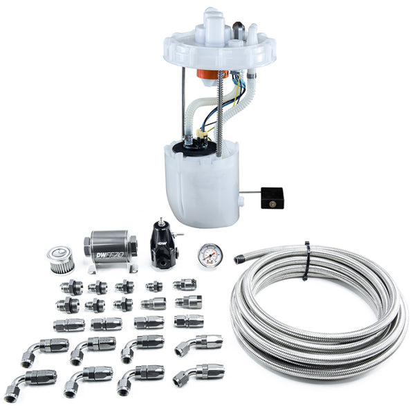 DeatschWerks 12-15 Honda Civic Si/13-15 Acura ILX DW400 Pump Module & Return Kit w/CPE Fuel Lines - Bull Strap