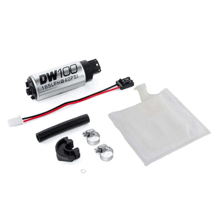 DeatschWerks 165 LPH In-Tank Fuel Pump w/ 90-07 Subaru Legacy, 93-07 Impreza Install Kit - Bull Strap