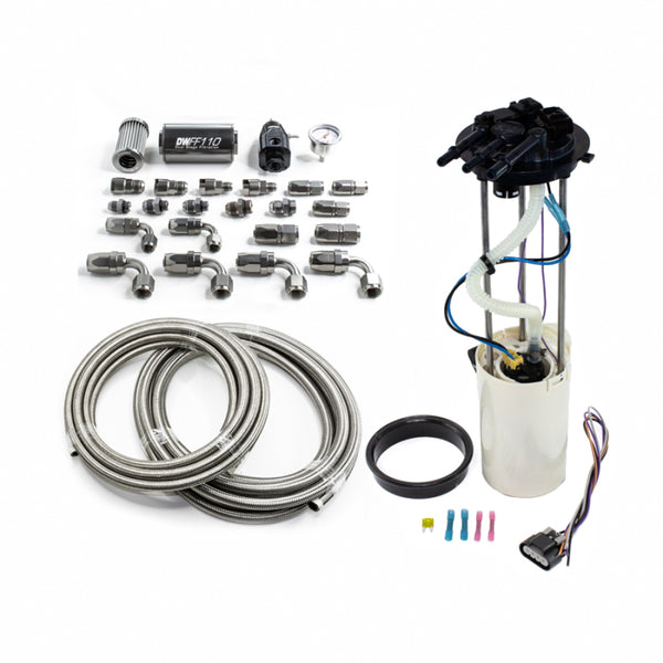 DeatschWerks 1999-2004 GM Truck DW400 Pump Module w/CPE fuel lines - Bull Strap