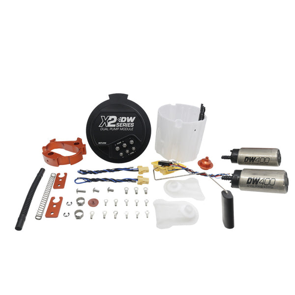 DeatschWerks 2006+ Hemi X2 Series Fuel Pump Module w/ Dual DW400 Pumps - Bull Strap
