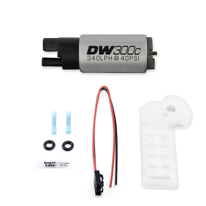 DeatschWerks 340lph DW300C Compact Fuel Pump 17-20 Honda Civic Type R (w/o Mounting Clips) - Bull Strap