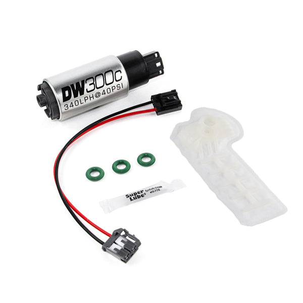 DeatschWerks 340lph DW300C Compact Fuel Pump w/ 12+ Scion FR-S/BRZ / 15 WRX Set Up Kit - Bull Strap