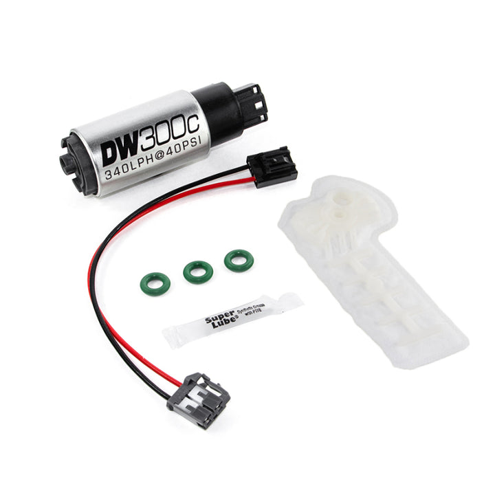 DeatschWerks 340lph DW300C Compact Fuel Pump w/ 12+ Scion FR-S/BRZ / 15 WRX Set Up Kit - Bull Strap
