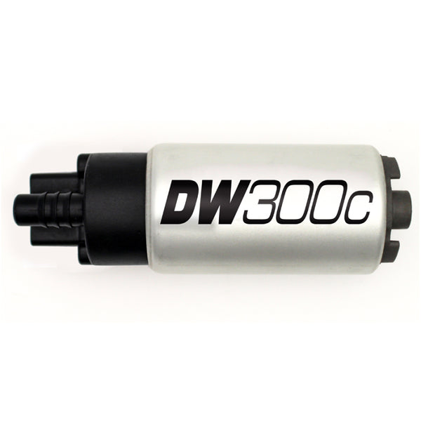 DeatschWerks 340lph DW300C Compact Fuel Pump w/ 99-04 Ford Lightning Set Up Kit (w/o Mounting Clips) - Bull Strap