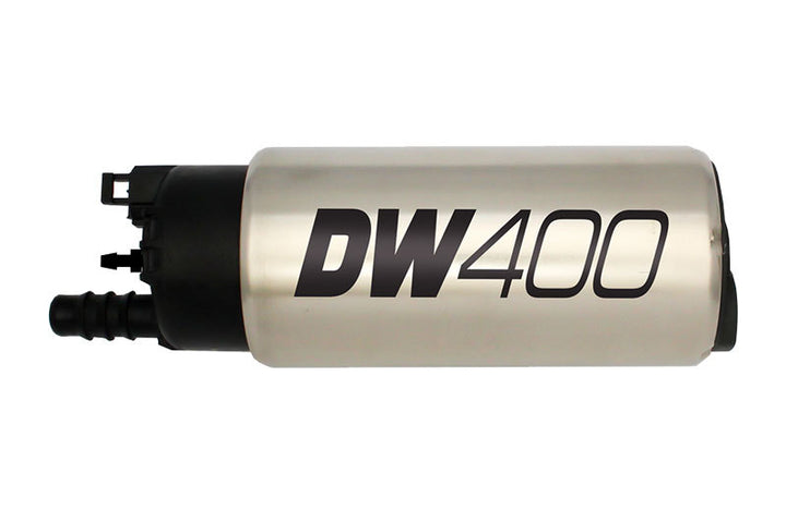 DeatschWerks 415LPH DW400 Fuel Pump w/9-1047 Install Kit 15-17 Ford Mustang V6/GT w/ 1/8in Venturi - Bull Strap