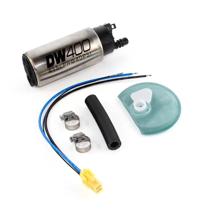 DeatschWerks 415LPH DW400 In-Tank Fuel Pump w/ 9-1045 Install Kit 05-10 Ford Mustang (Except GT500) - Bull Strap