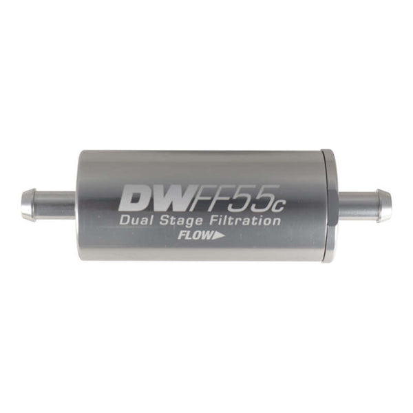 DeatschWerks 5/16in 10 Micron 55mm In-Line Fuel Filter Kit - Bull Strap