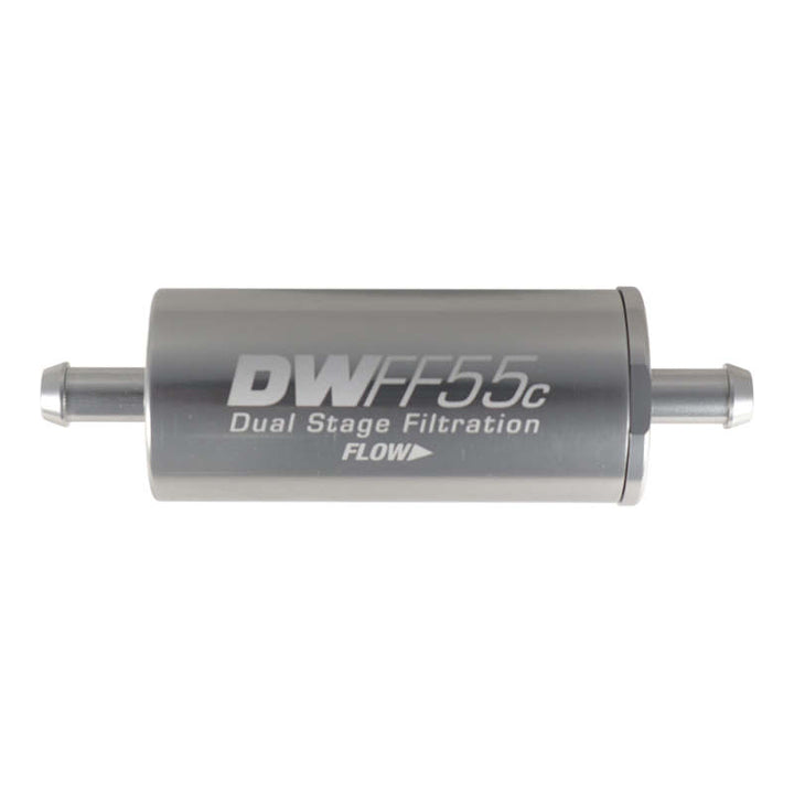 DeatschWerks 5/16in 10 Micron 55mm In-Line Fuel Filter Kit - Bull Strap