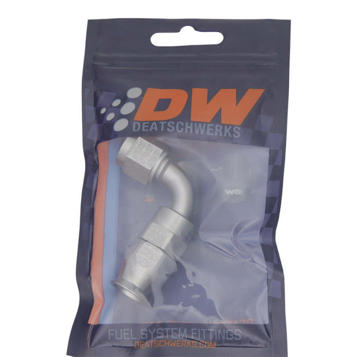 DeatschWerks 6AN Female Swivel 90-Degree Hose End PTFE (Incl. 1 Olive Insert) - Bull Strap