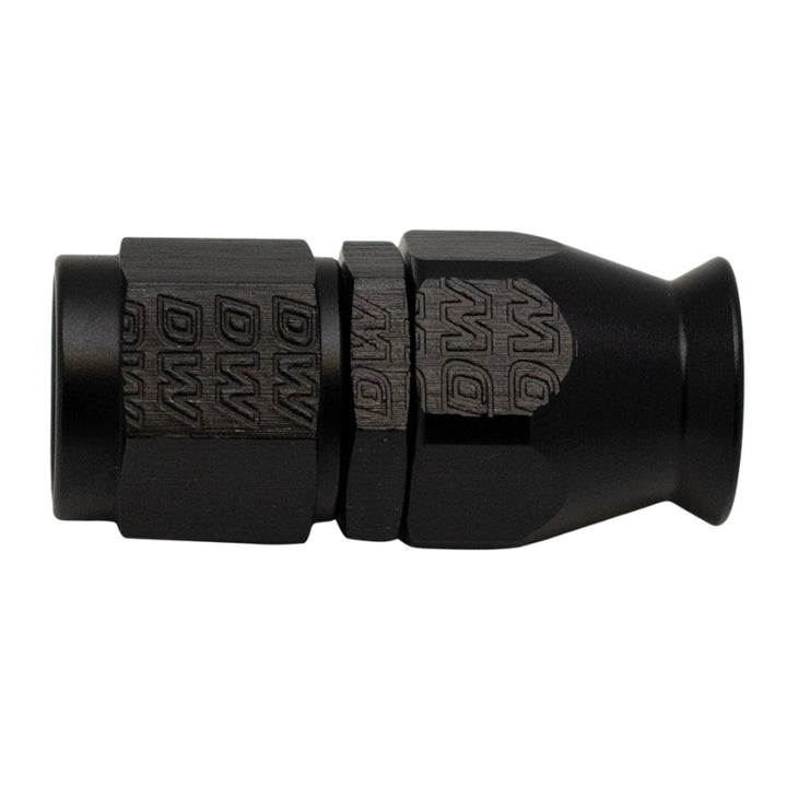DeatschWerks 6AN Female Swivel Straight Hose End PTFE (Incl 1 Olive Insert) - Anodized Matte Black - Bull Strap