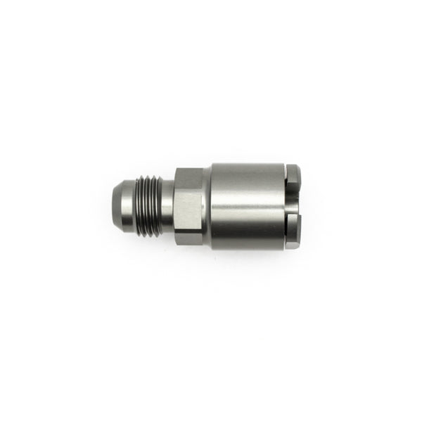 DeatschWerks 6AN Male Flare to 1/4in Female EFI Quick Connect Adapter - Bull Strap