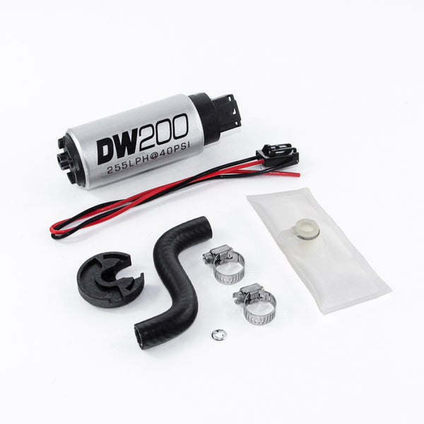 DeatschWerks 85-97 Ford Mustang 255 LPH DW200 In-Tank Fuel Pump w/ Install Kit - Bull Strap