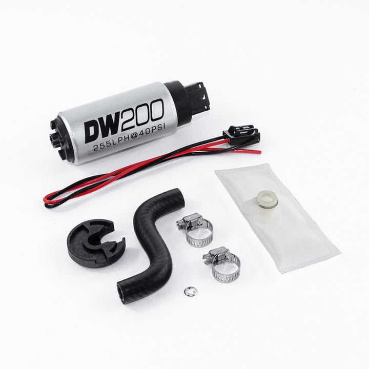 DeatschWerks 85-97 Ford Mustang 255 LPH DW200 In-Tank Fuel Pump w/ Install Kit - Bull Strap