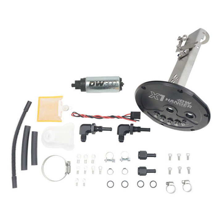 DeatschWerks 89-93 Nissan S13 R32 Skyline (non-GTR) X1 Series Fuel Pump Module w/ DW300 Pump - Bull Strap