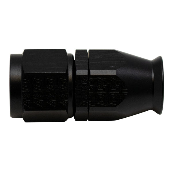 DeatschWerks 8AN Female Swivel Straight Hose End PTFE (Incl 1 Olive Insert) - Anodized Matte Black - Bull Strap
