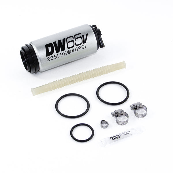 DeatschWerks DW65v Series 265 LPH Compact In-Tank Fuel Pump w/ VW/Audi 1.8T / 3.2 VR6 AWD Set Up Kit - Bull Strap