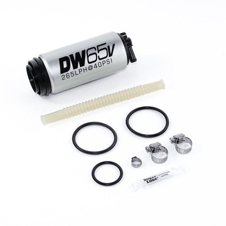 DeatschWerks DW65v Series 265 LPH Compact In-Tank Fuel Pump w/ VW/Audi 1.8T FWD Set Up Kit - Bull Strap
