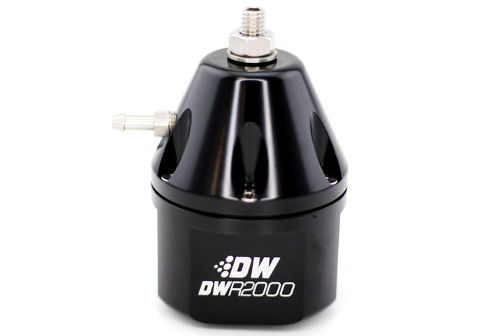 DeatschWerks DWR2000 Adjustable Fuel Pressure Regulator - Black - Bull Strap