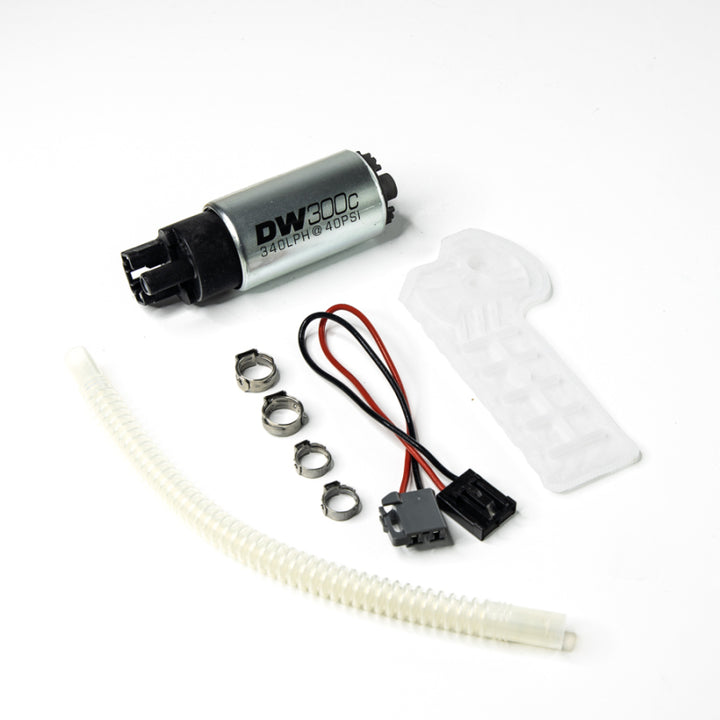 DeatschWerks Hyuandi Genesis Coupe 2.0T 340lph Compact Fuel Pump w/o clips w/ 9-1061 install kit - Bull Strap