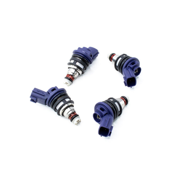 DeatschWerks Nissan G20 / SR20 / 240sx SR/KA 370cc Side Feed Injectors - Bull Strap