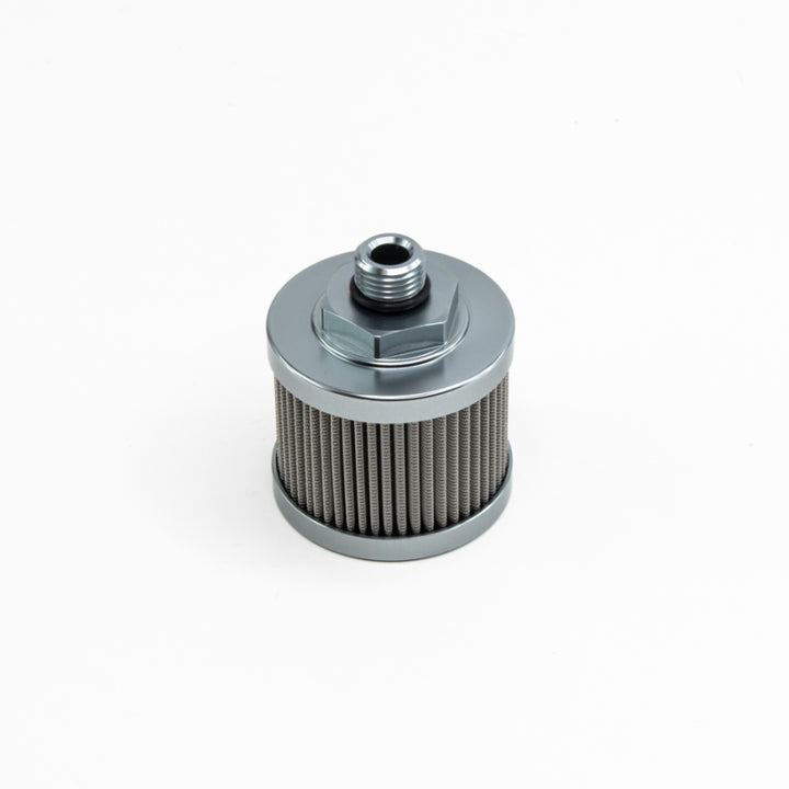 DeatschWerks Stainless Steel 6AN 100 Micron Universal Fuel Pump Pre-Filter - Bull Strap