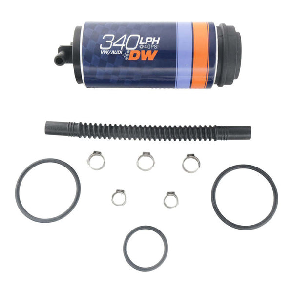Deatschwerks DW340V Series 340lph In-Tank Fuel Pump w/ Install Kit For VW and Audi 1.8T FWD - Bull Strap