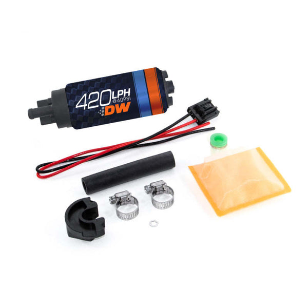 Deatschwerks DW420 Series 420lph In-Tank Fuel Pump w/ Install Kit For 89-94 240SX - Bull Strap