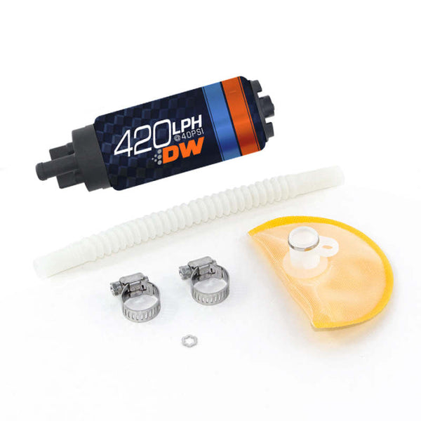 Deatschwerks DW420 Series 420lph In-Tank Fuel Pump w/ Install Kit For Mazda RX-8 04-08 - Bull Strap