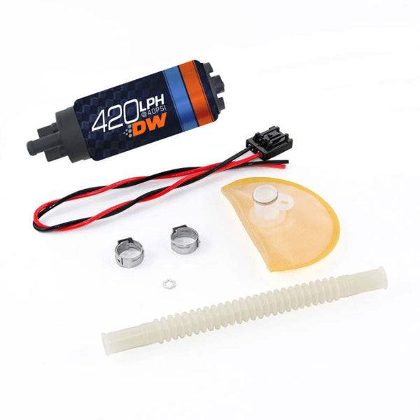 Deatschwerks DW420 Series 420lph In-Tank Fuel Pump w/ Install Kit For Nissan 370Z 2009-2015 - Bull Strap
