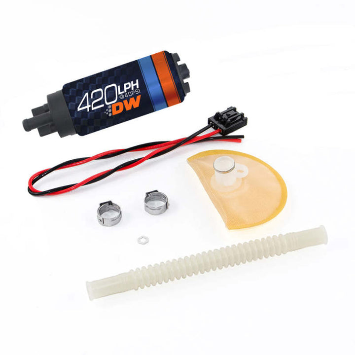 Deatschwerks DW420 Series 420lph In-Tank Fuel Pump w/ Install Kit For Nissan 370Z 2009-2015 - Bull Strap