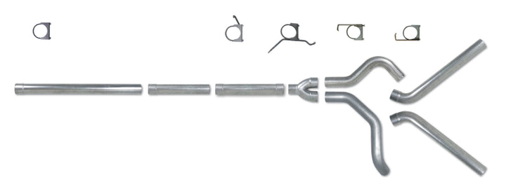 Diamond Eye KIT 4in CB MFLR RPLCMENT PIPE DUAL AL: 2004.5-2007.5 DODGE CUMMINS 600 - Bull Strap