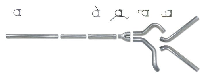Diamond Eye KIT 4in CB MFLR RPLCMENT PIPE DUAL AL: 2004.5-2007.5 DODGE CUMMINS 600 - Bull Strap