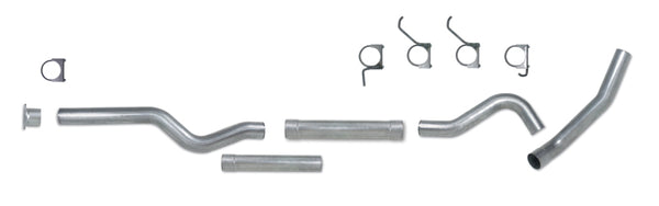 Diamond Eye KIT 4in CB MFLR RPLCMENT PIPE SGL AL: 01-05 CHEVY/GMC 6.6L 2500/3500 - Bull Strap