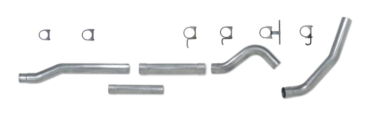 Diamond Eye KIT 4in CB MFLR RPLCMENT PIPE SGL AL: 03-07 FORD 6.0L F250/F350 (Extended Cab Only) - Bull Strap