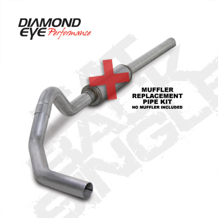 Diamond Eye KIT 4in CB MFLR RPLCMENT PIPE SGL AL: 2004.5-2007.5 DODGE CUMMINS 600 - Bull Strap