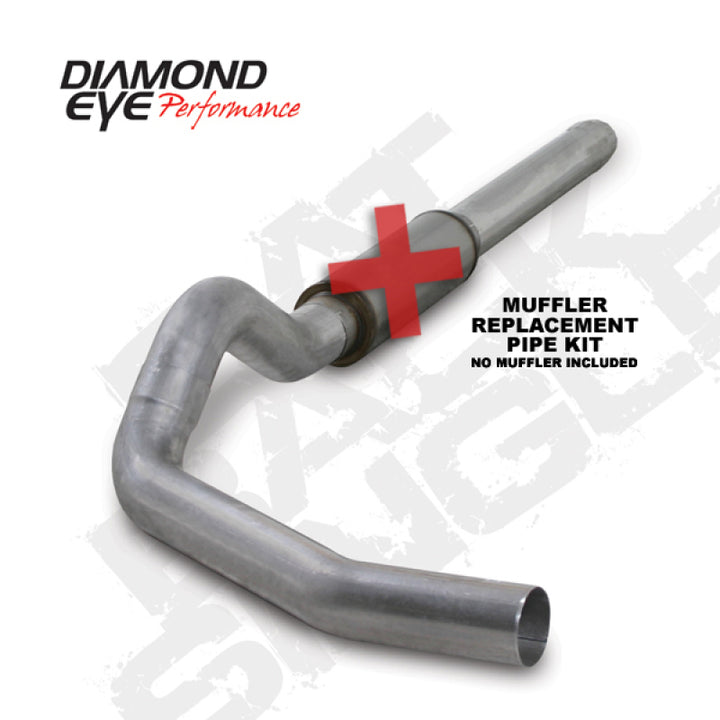 Diamond Eye KIT 5in CB MFLR RPLCMENT PIPE SGL AL: 2004.5-2007.5 DODGE CUMMINS 600 - Bull Strap