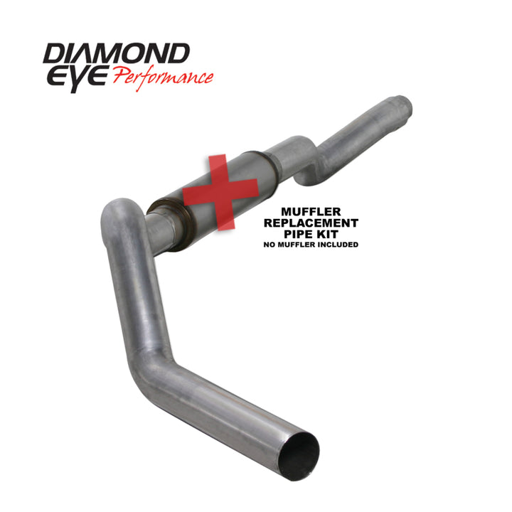 Diamond Eye KIT 5in CB MFLR RPLCMENT PIPE SGL AL: 2006-2007.5 CHEVY 6.6L 2500/3500 - Bull Strap