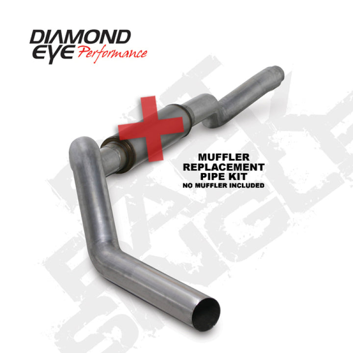 Diamond Eye KIT 5in CB MFLR RPLCMENT PIPE SGL AL: 2006-2007.5 CHEVY 6.6L 2500/3500 - Bull Strap
