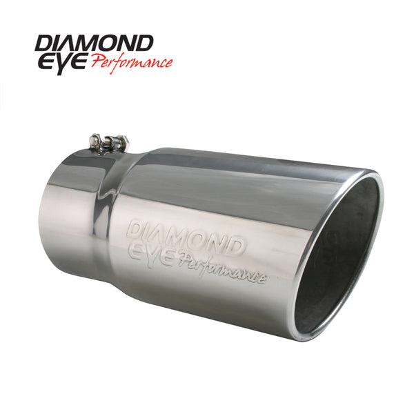 Diamond Eye TIP 4in-5inX12in BOLT-ON ROLLED ANGLE 15-DEGREE ANGLE CUT: EMBOSSED DIAMOND EYE - Bull Strap