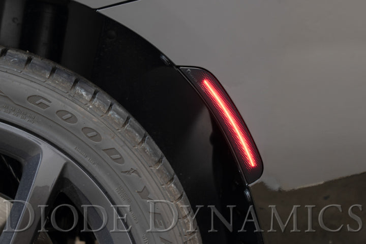 Diode Dynamics 15-21 Dodge Charger LED Sidemarkers - Smoked (set) - Bull Strap